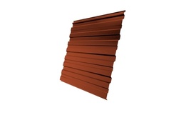 Профнастил С10R Grand Line 0,5 PurLite Matt RAL 8004 терракота