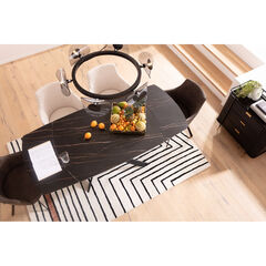 Стол раздвижной Twist Black 120(30+30)x90 см