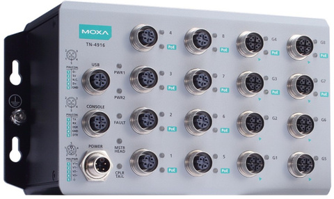 Коммутатор управляемый MOXA TN-4916-ETBN-8PoE-4GPoE-4GTXBP-WV-CT-T