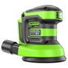 Эксцентриковая шлифмашина акк. Greenworks OS325, 24V, 125 мм, 5000-8000-11000 об/мин, амплитуда 2.4 мм, 1х2Ач, ЗУ, кор (3100907CUA) — фото 4