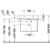 Duravit DuraSquare 99648300 Стеклянная полка для металлической консоли для раковины, белый