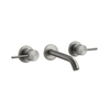 Gessi 316 54392#239 Встраиваемый смеситель для раковины на 3 отверстия, излив 146-128мм (внешние части), цвет: steel brushed