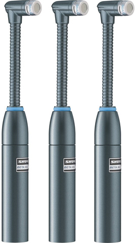 SHURE BETA 98AMP/C-3PK комплект из 3-х кардиоидных миниатюрных микрофонов с предусилителями A75M