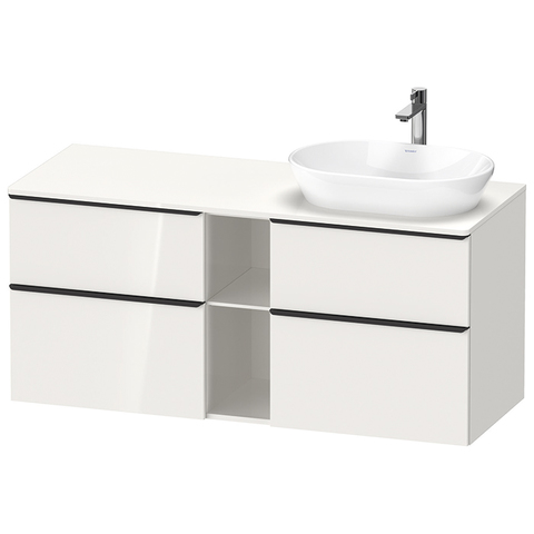 Duravit D-Neo DE4970R2222 Тумбочка подвесная , 644x1400x550 мм, 2 ящика, цвет: белый высокоглянцевый