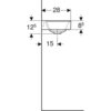 Geberit Xeno2 500.528.01.1 Раковина, 40x12.5x28см, белый / Специальное керамическое покрытие KeraTect