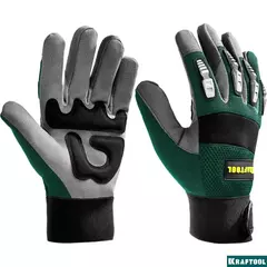 KRAFTOOL Extrem, XL (10), профессиональные комбинированные перчатки, антивибрационные, противоударные (11287-XL)