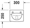 Duravit Caro 836300000 Писсуар настенный, подвод воды-сзади, крепления в комплекте, цвет-белый, модель для крышки, подача воды и слив скрыты