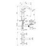 Ideal Standard Joy Neo BD157A5 Двурукоятковый смеситель для биде под 1 отверстие, с донным клапаном, 5 л/мин Magnetic Grey / Магнит