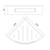 Lemark Shelf Line 9772047 Полка для душа угловая из нерж. стали с крючками, черный/ вставка-пластик черный