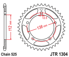 Звезда задняя JTR1304.45 для Honda CBR 600 F4 99-00