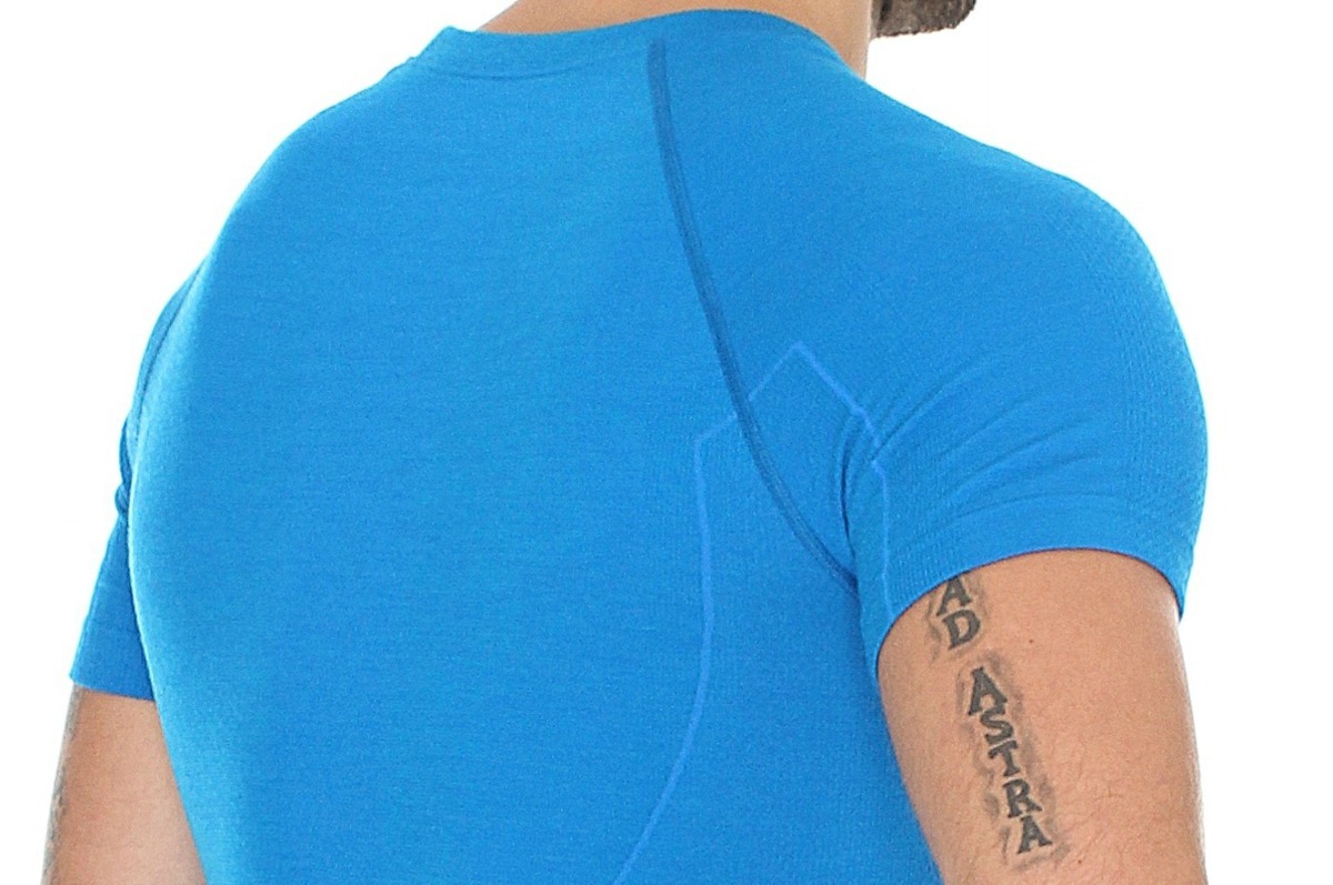 Термобелье мужское Brubeck Active Wool термофутболка голубая - 4