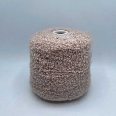 Бобинная пряжа (пр.Италия), art-Ricciolo 250м/100гр. 45% Мохер 45%Альпака 10%Полиамид, цвет-Светло-бежевый, арт.25048