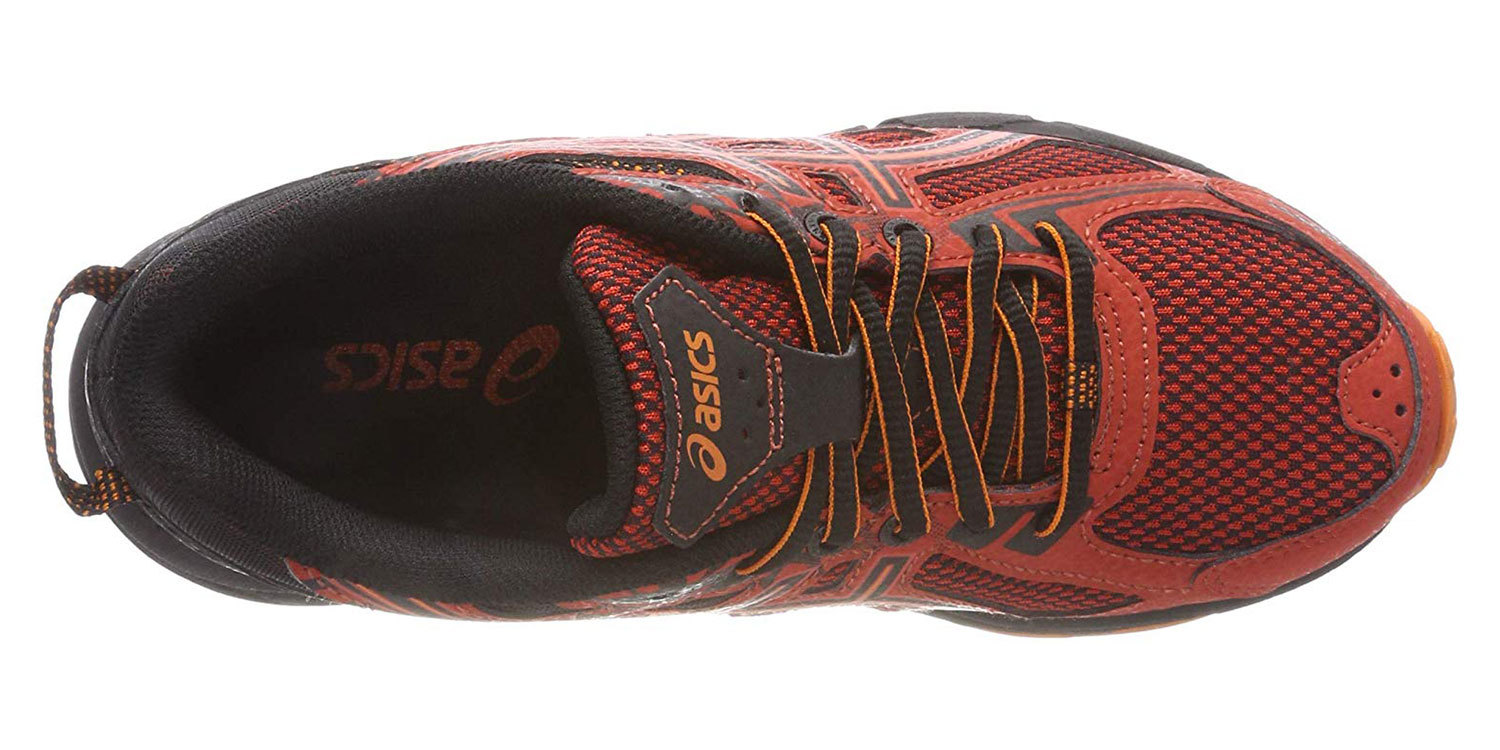 Asics Gel Venture 6 GS кроссовки внедорожники детские черные-коралловые - 4