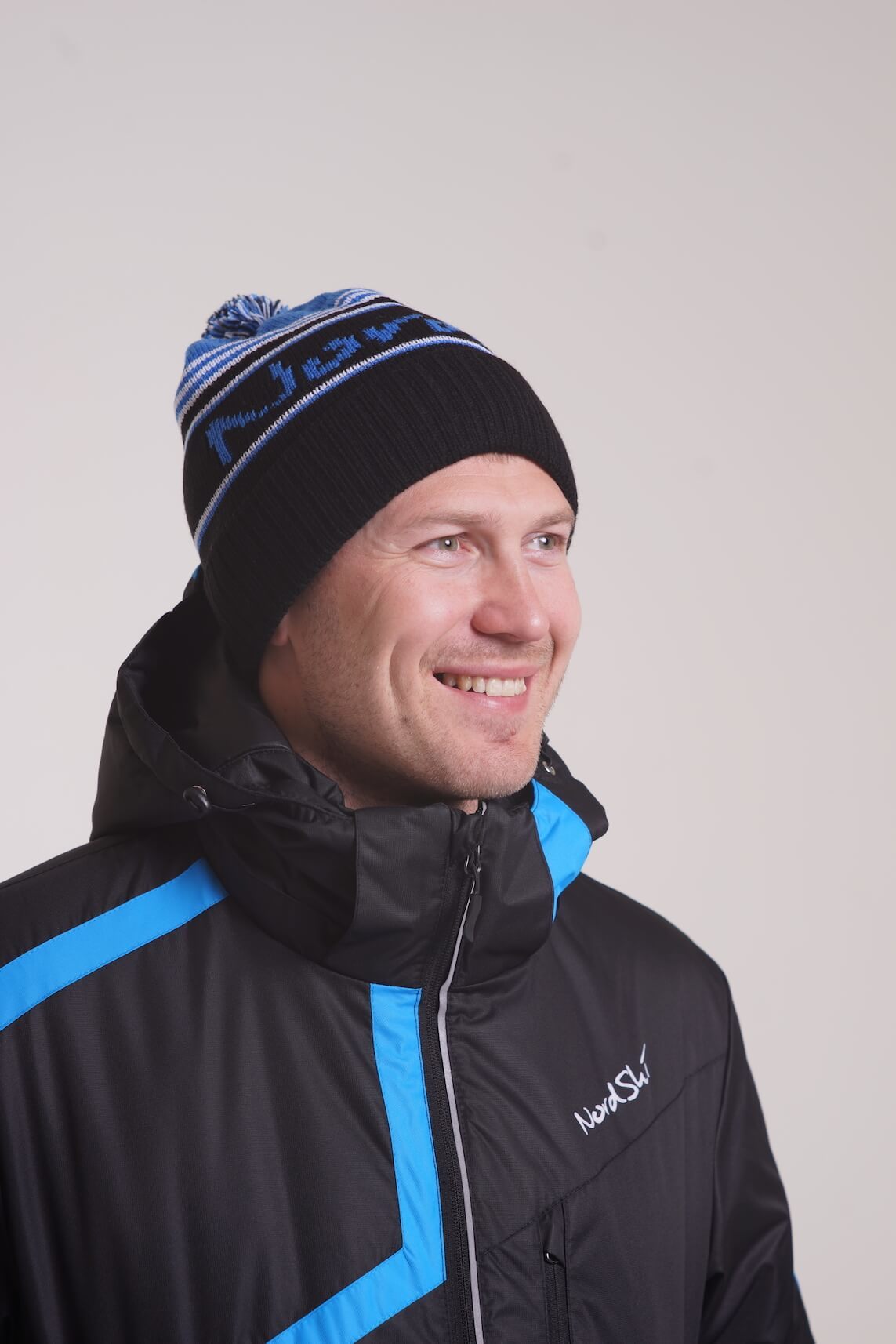 Nordski Stripe лыжная шапка black-blue - 2