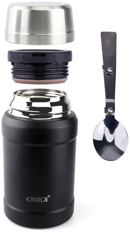 Картинка термос для еды Dkadi KD943-0.8 Black - 14