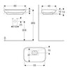 Geberit myDay 824261000+245460600 Шкафчик под раковину 1150x200x520 мм.какао с молоком+245460600 Раковина встраиваемая на столешницу 600 мм