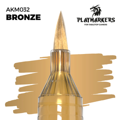 Акриловый маркер с кистью AK Playmarkers Bronze