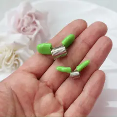 Пружина-стоппер с 30 мм (Bead Stopper), цвет зелёный, 2 штуки, И048