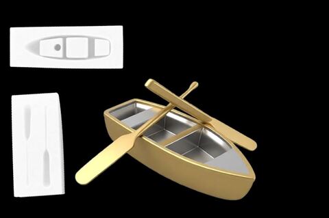 Силиконовый молд лодка с веслами 3 D