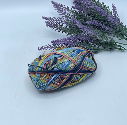 Stock Arcobaleno 300-500м/100 гр. 75% Меринос 25%Полиамид , Мультиколор, 40479