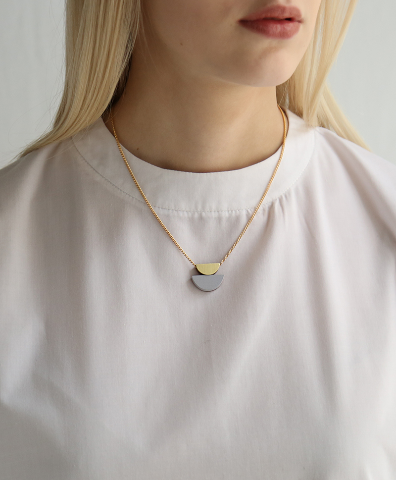 Подвеска Double Crescent Necklace Lavender