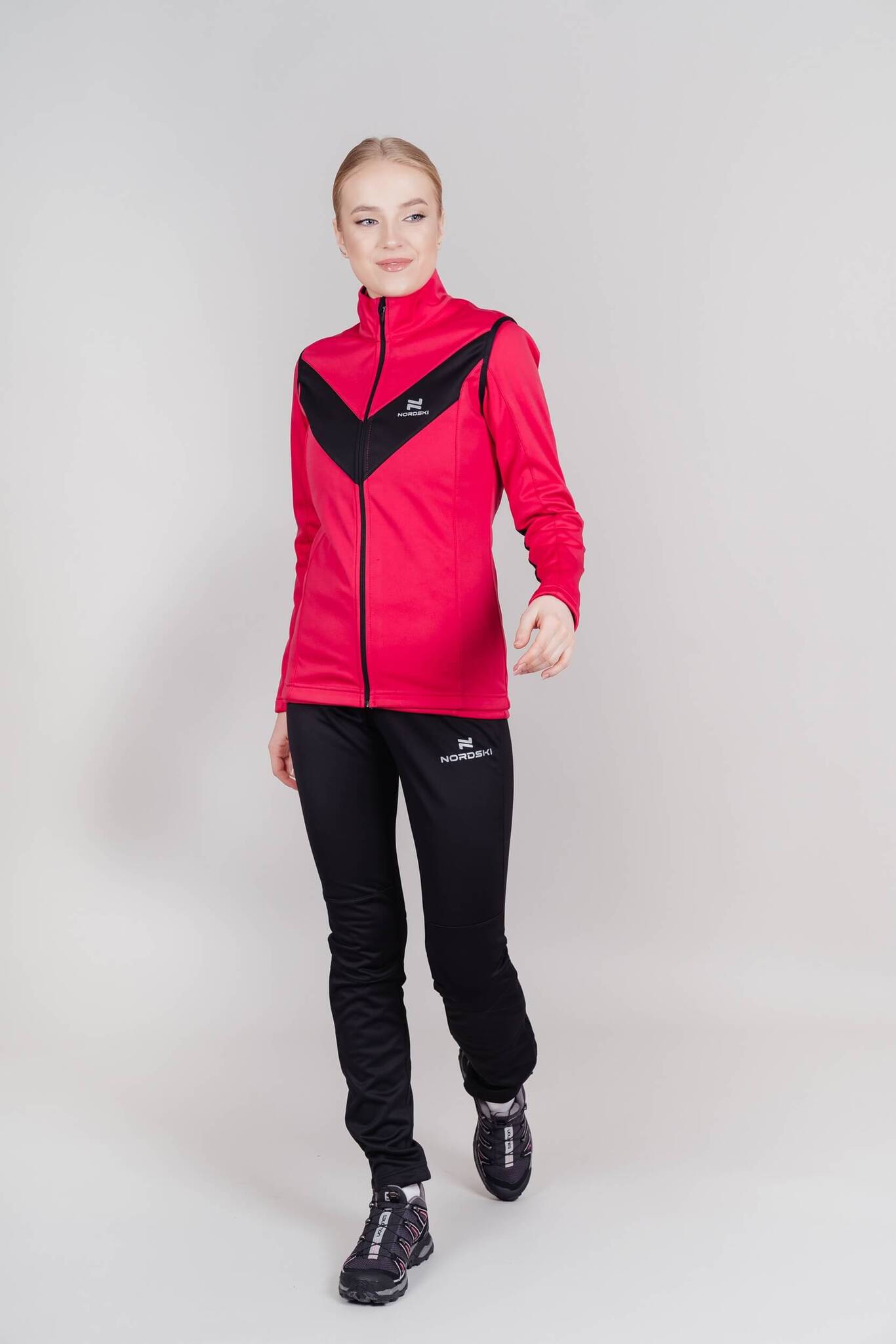 Женский лыжный жилет Nordski Base pink-black - 7