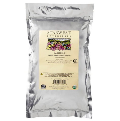 Starwest Botanicals, Порошок из ячменя, органический, 453,6 г