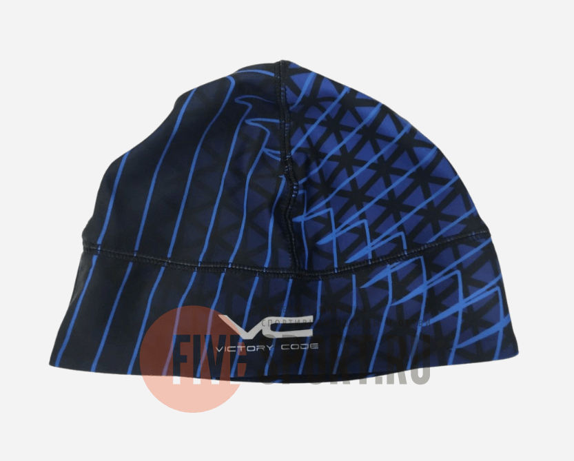 Шапка утепленная гоночная Victory Code Quantum black-blue - 2