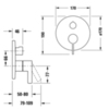 Duravit D-Neo DE5210012010 Смеситель для ванны, на 2 источника, встраиваемый (внешние части) цвет: хром