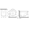 Am.Pm C701701SC Spirit V2.0 Square подвесной унитаз FlashClean с сиденьем микролифт