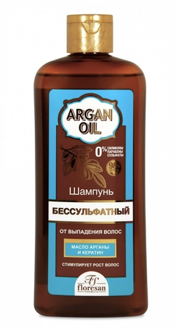 Флоресан ARGAN OIL Шампунь бессульфатный против выпадения с маслом арганы и кератином, 400мл Ф-721