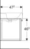 Geberit Renova Plan 879130000 Тумба под раковину, 67x46.3x47.2см, матовый белый / меламиновое покрытие, ультраглянцевый белый / пленочное покрытие