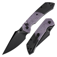 Фото Складной нож Tenable Fenrir, сталь 14C28N, рукоять фиолетовая микарта/алюминий
