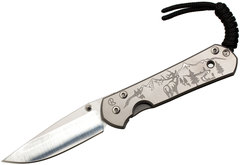 Фото Нож складной Chris Reeve Large Sebenza 21, сталь CPM S35VN, рукоять титан с рисунком Elk Mountain