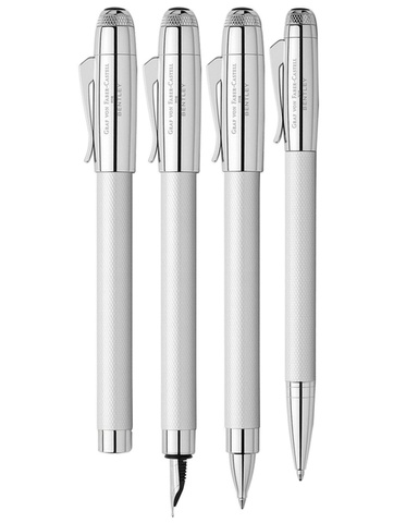 Ручка перьевая Graf von Faber-Castell Bentley White Satin, F (141801)