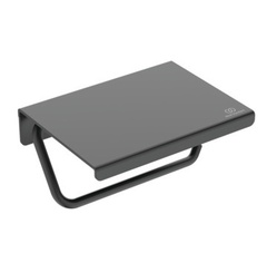 Ideal Standard Alu+ BD592XG Держатель для туалетной бумаги с крышкой, с крепежом, черный фото
