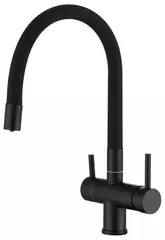 Смеситель Emar ЕС-3015 Black, для кухни, нержавеющая сталь, PVD покрытие, чёрный Смеситель Emar ЕС-3015 Black, для кухни, нержавеющая сталь, PVD покрытие, чёрный