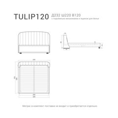 Кровать TULIP 120 с подъемным механизмом