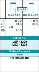 Гильза блока цилиндров TEIKIN LSX43229 (4шт/упак) не хонингованная