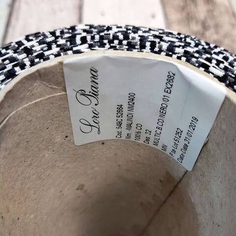 Хлопок ленточный Loro Piana / MALINDI 240 черно-белый