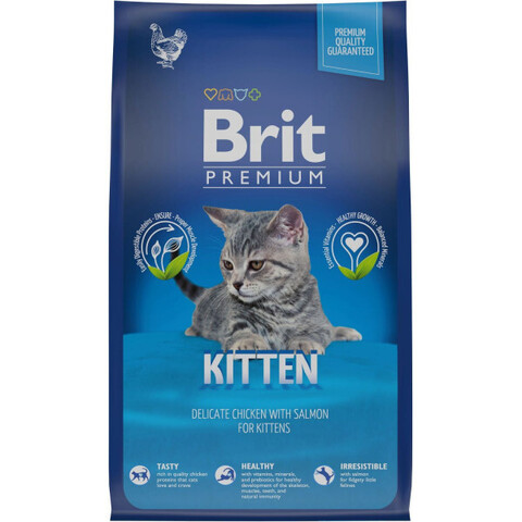Brit Premium Cat Kitten сухой корм для котят (курица) 800 гр