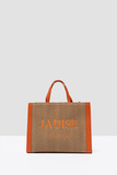 Соломенный шоппер JADISE medium в апельсиновом цвете