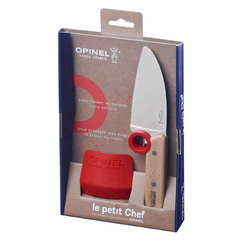 Фото Нож шеф-повара Opinel, защита пальцев, деревянная рукоять, нержавеющая сталь, коробка