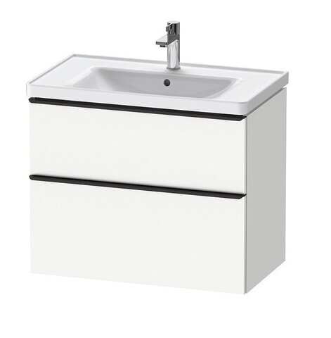 Duravit D-Neo DE435501818 Тумбочка подвесная, 784x452хh625 мм, 2 ящика, цвет: Белый матовый (для раковины 236780)