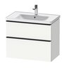 Duravit D-Neo DE435501818 Тумбочка подвесная, 784x452хh625 мм, 2 ящика, цвет: Белый матовый (для раковины 236780)