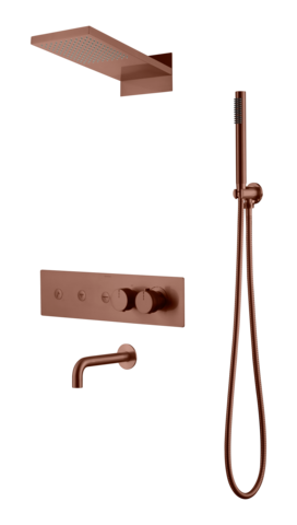 Boheme Fusion 131-2-BRB Встроенная душевая система с изливом, цвет: брашированная бронза