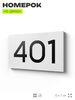 Номер на дверь 401, табличка на дверь для офиса, квартиры, кабинета, аудитории, склада, белая 120х70 мм, Айдентика Технолоджи