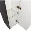 BelBagno UNO-1600-1A-SC-GSO Шкаф подвесной с фрезерованной ручкой с торца фасада, одной распашн. дверц. довод., дв. полки, ун.,330x300x1600,Темно-Серый Мат.