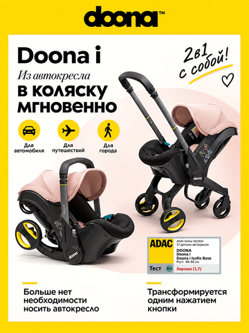Коляска- автокресло Doona I, Blush Pink (розовый)