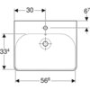 Geberit Smyle Square 500.229.01.1+500.352.JR.1 Раковина 60х48 см+ Шкафчик под раковину 60 см, высота 61.7 см, цвет "пекан"